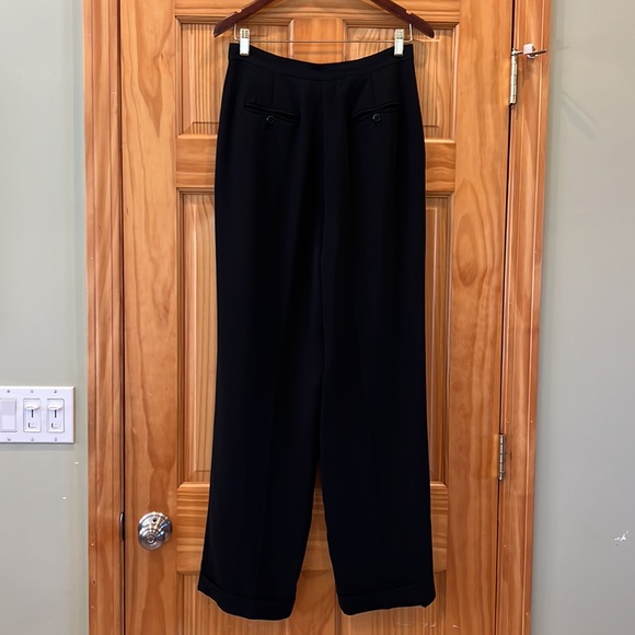 Women’s Vintage Jones New York Pleat Front High Waisted Black Trousers - Picture 3 of 4